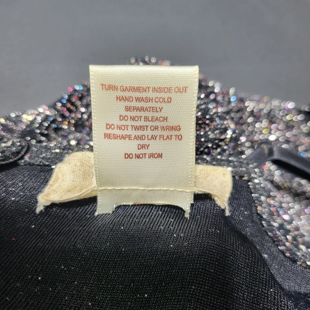 Altar'd State Black Multi Color Glitter Metallic Mini Bodycon Dress‎ Small
